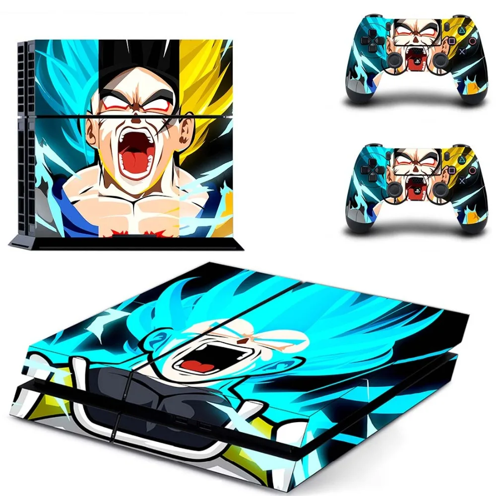 Dragon Ball Z Супер полное покрытие лицевые панели наклейка для PS4 Наклейка для playstation 4 консоль и контроллеры наклейка для PS4 виниловая наклейка