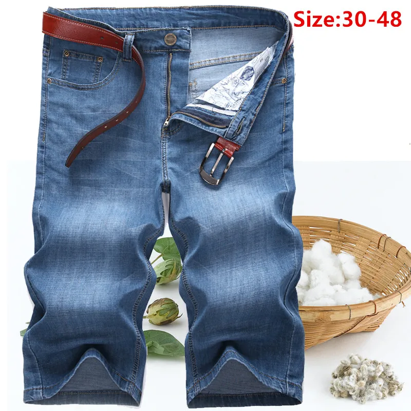 Men's Jeans Shorts Mens Capri Jeans Men Jeans Shorts Denim Trousers Size 46 Jeans