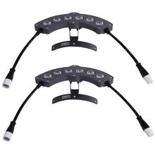 2pcs 6W светодиодный светильник для крыши павильона парка, гофрированный светильник, украшение сада, кривая, древнее здание, полумесяц, лампа для улицы, водонепроницаемая