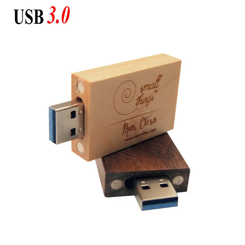 Персонализированный логотип натуральное дерево USB флэш накопитель Usb 3 0 64 ГБ 32