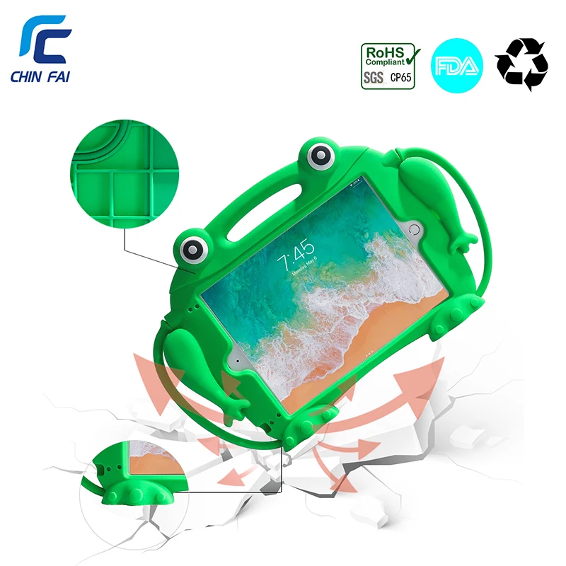 Baratos Funda CHINFAI 11 para iPad Air 1 2 Pro 9,7 chico lavable seguro a prueba de golpes funda de silicona para iPad 2018 2017 A1822 A1893 9,7