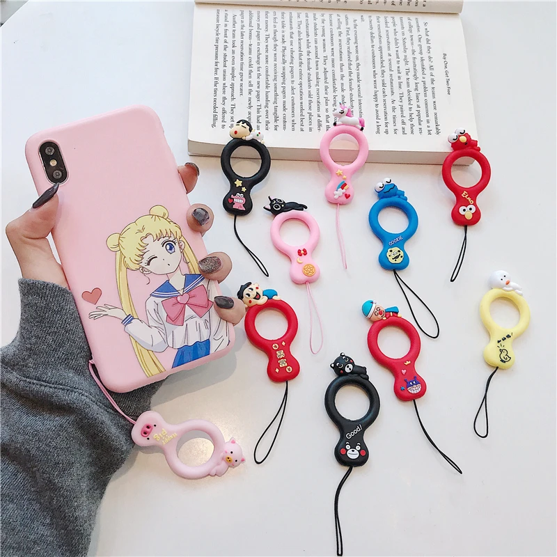 Мультипликационный стерео puppe Универсальный удобный шнурок кольцо шнурок удобный Гурт USB schlussel zubehor шнурок