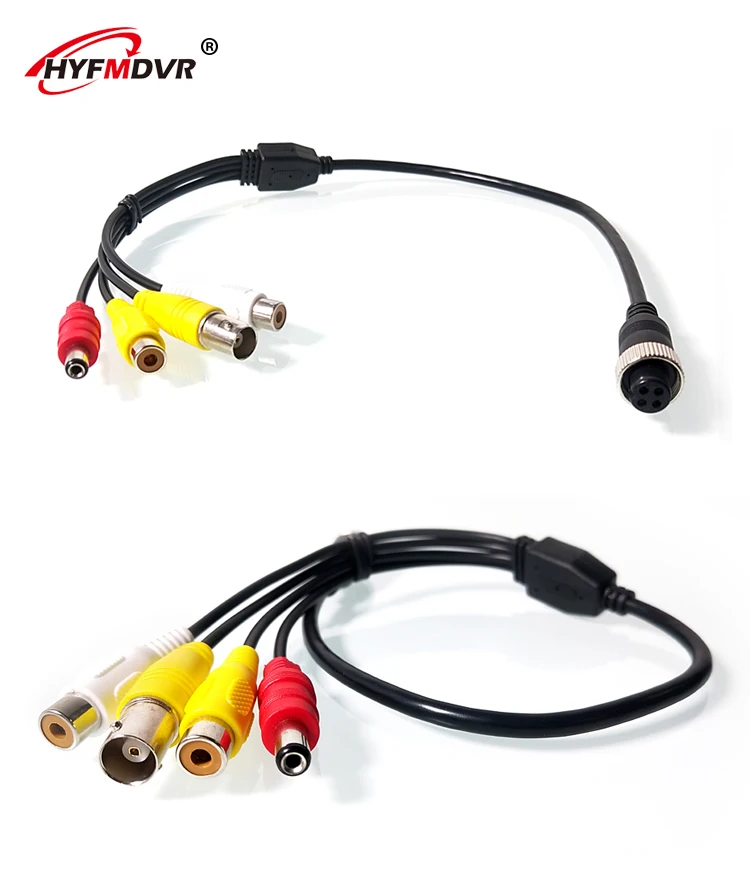 HYFMDVR авиационная головка с женской головкой 30 см кабель-удлинитель для автомобильной камеры 4-ядерный аудио кабель-адаптер