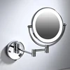 Cosmetic Mirror Silver Brass Dual Side Led Light Bathroom Mirror Extending Fold Wall Lamp Magnification 3/5/10 X Makeup Mirror 2