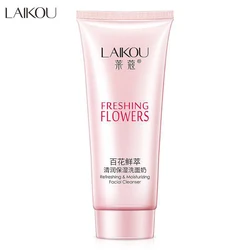 Freshing Facial Cleanser Refreshing Moisturizing Face Cleaner Gently Anti Dry Rough Pores Cleaning Skin Care Laikou 100g