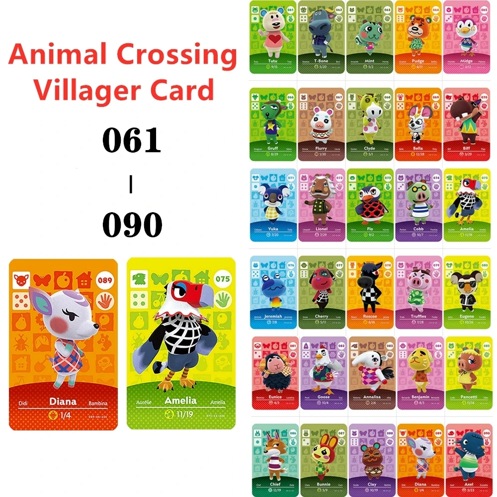 061 090）Animal Crossing New Horizons Tutu Flurry Lionel Amelia Cherry NFC  Villagers Game Card For Amiibo Card NS Switch WiiU|Access Control Cards| -  AliExpress