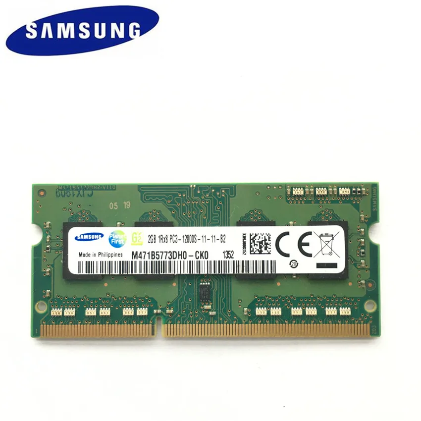SAMSUNG DDR3 2 Гб PC3 1RX8 2RX16 12800S 1600 МГц память для ноутбука 2G модуль SODIMM RAM | Компьютеры и