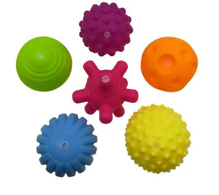 6pcs/set Baby Toy Ball Set Develop Baby's Tactile Senses Toy Touch Hand Ball Toys Baby Training Ball Massage Soft Ball LA894335 9