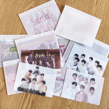

4Pcs/lot KPOP BLACKPINK TWICE GOT7 IZONE SEVENTEEN PVC photo card JIN JIMIN RM SUGA JUNKOOK J-HOPE photo album Postcard