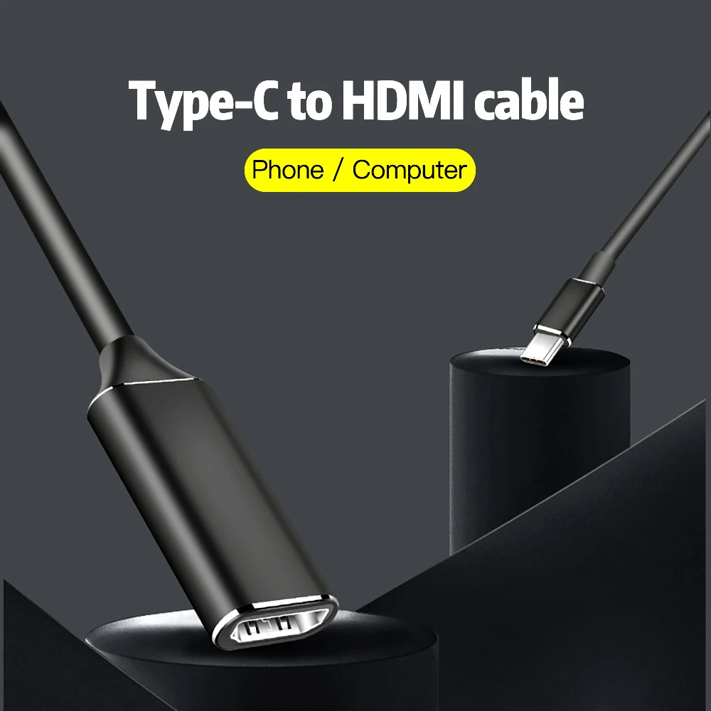 USB C к HDMI 4K адаптер Портативный usb type C к HD 1080p HDMI Женский адаптер конвертер для MacBook Air/Pro Chromebook Pixel XPS