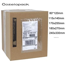 Envelopes de embalagem de 20 peças/14 tamanhos, envelope de envelope de deslizamento de voz transparente para rosto, bolsa autoadesiva de envelopes de etiqueta de voz