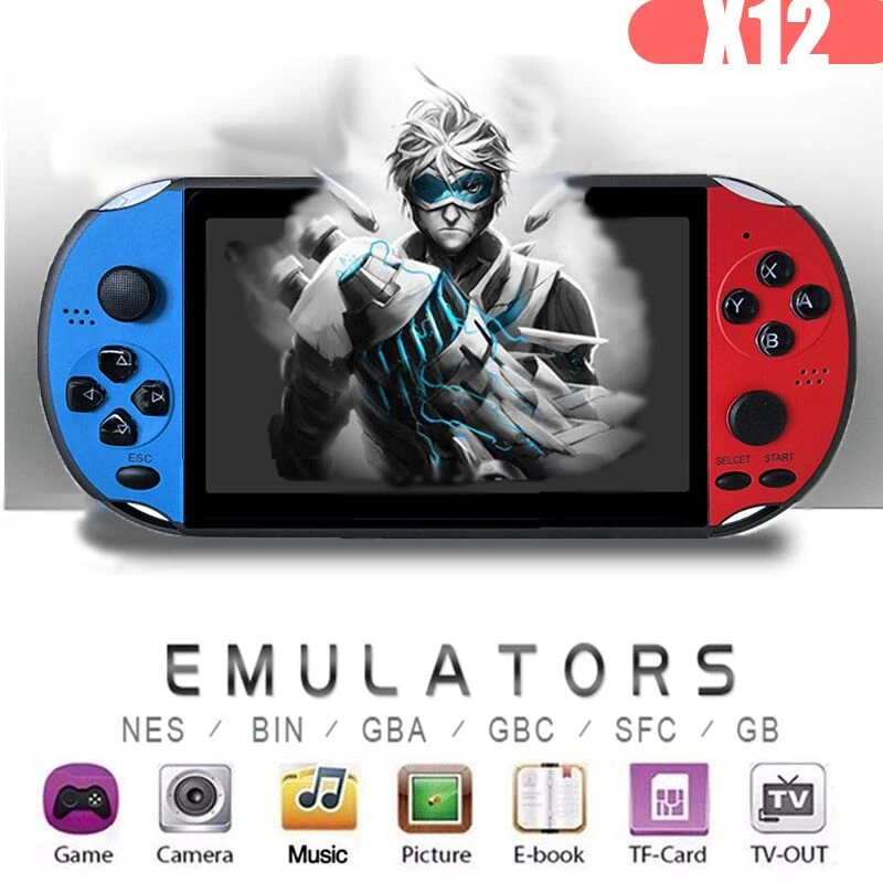 5.1 inch Handheld Game Player X12 PLUS Retro Video Game Console Built-in 2000+Classic Games Support TF Arcade Game Consoles