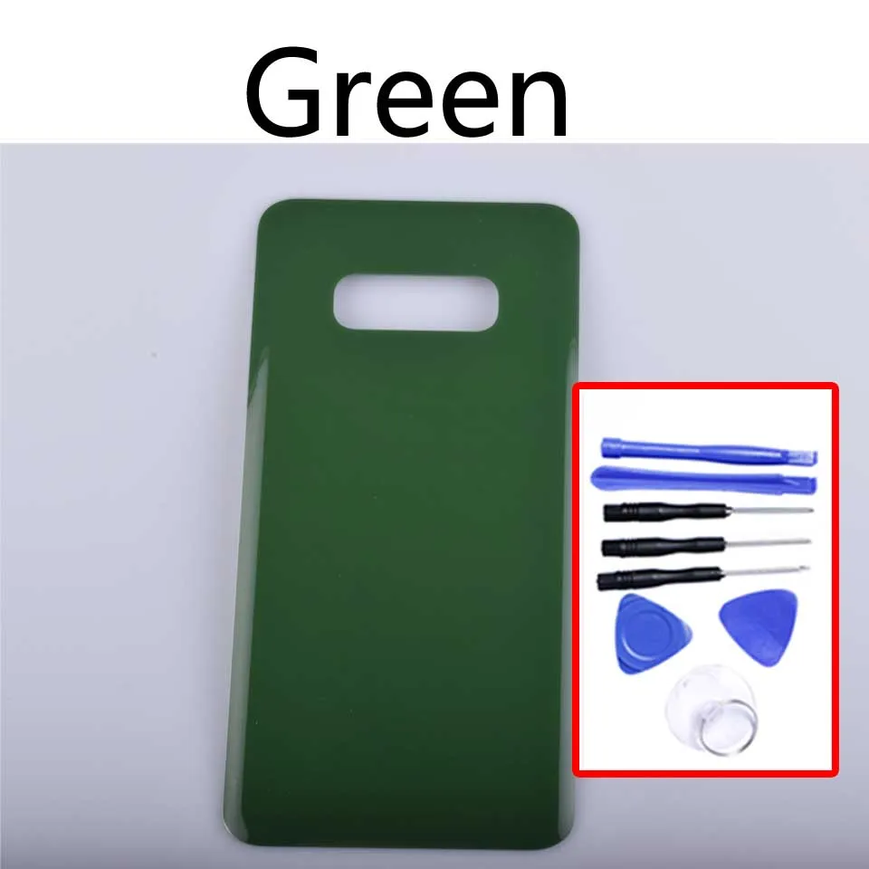 Green-With tool S10E задняя крышка батарейного отсека для samsung Galaxy S10E G970 SM-G970 задняя крышка батарейного отсека - Цвет: Green-With tool