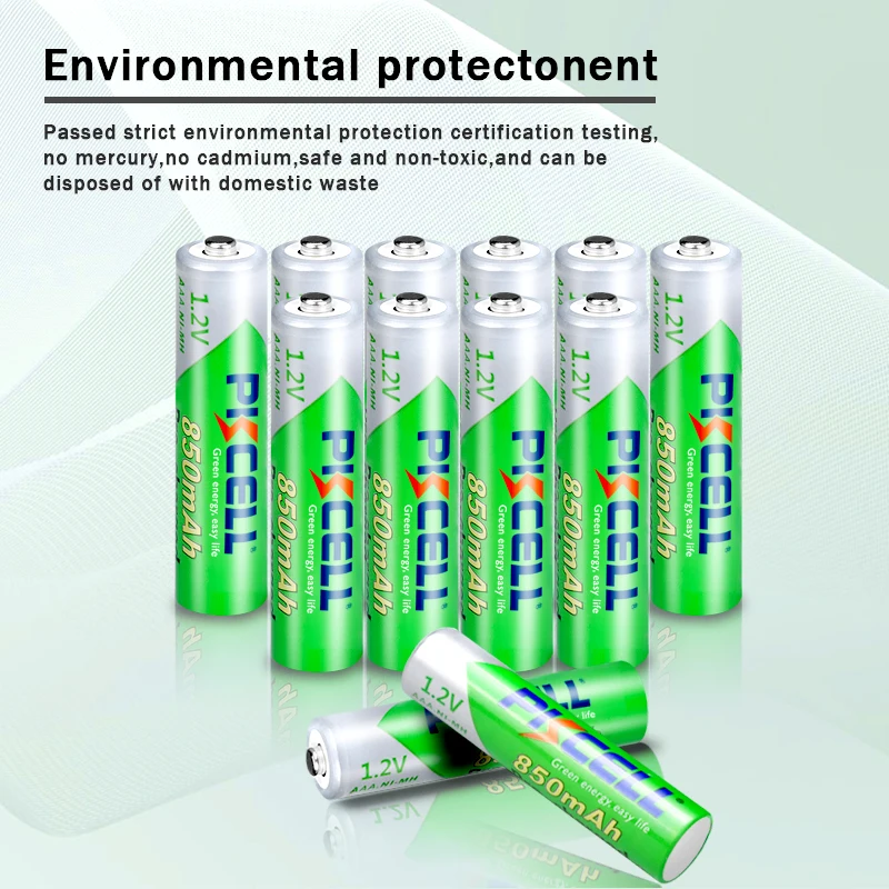 

Аккумуляторы PKCELL, 850 мА ч, 1,2 в, Ni-MH, 3 А, 12 шт.