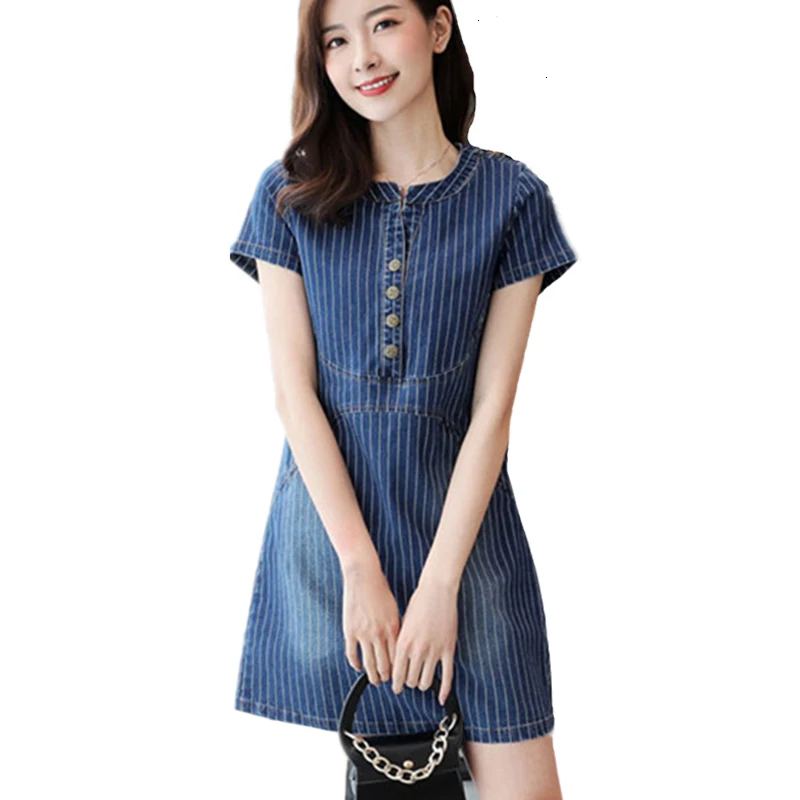 

2019 New collection Office Lady O -neck Dresses in summer Women in dresses Short sleeves One word dresses LU834