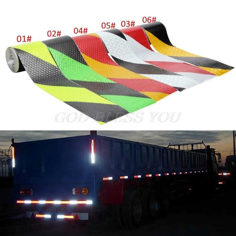 Luxury PVC Safety Reflective Warning Tape Conspicuity Film Sticker Multicolor 3M