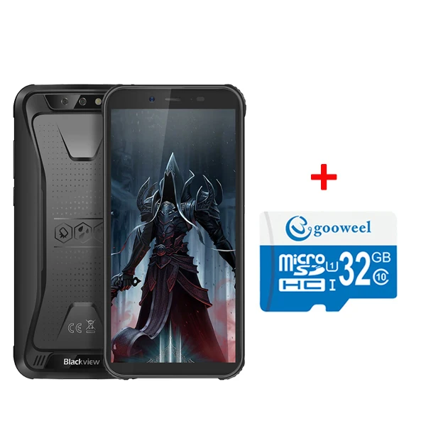Blackview BV5500 Pro IP68 Водонепроницаемый Android 9,0 смартфон 5," HD+ 8.0MP камера 3 Гб 16 Гб 4400mA сотовый телефон 4G NFC мобильный телефон - Цвет: Black Add 32GB