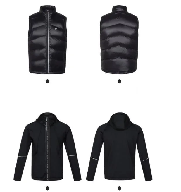  Xiaomi ULEEMARK men Down jacket vest 90% gray duck down Fleece liner coat Autumn Winter Casual Warm