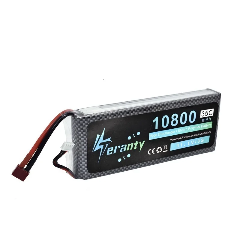 Обновленная батарея 11,1 v 10800maH 35C Lipo для RC Quodcopter автомобилей лодки Дрон запасные части 3s 10000mah 11,1 v перезаряжаемые батареи