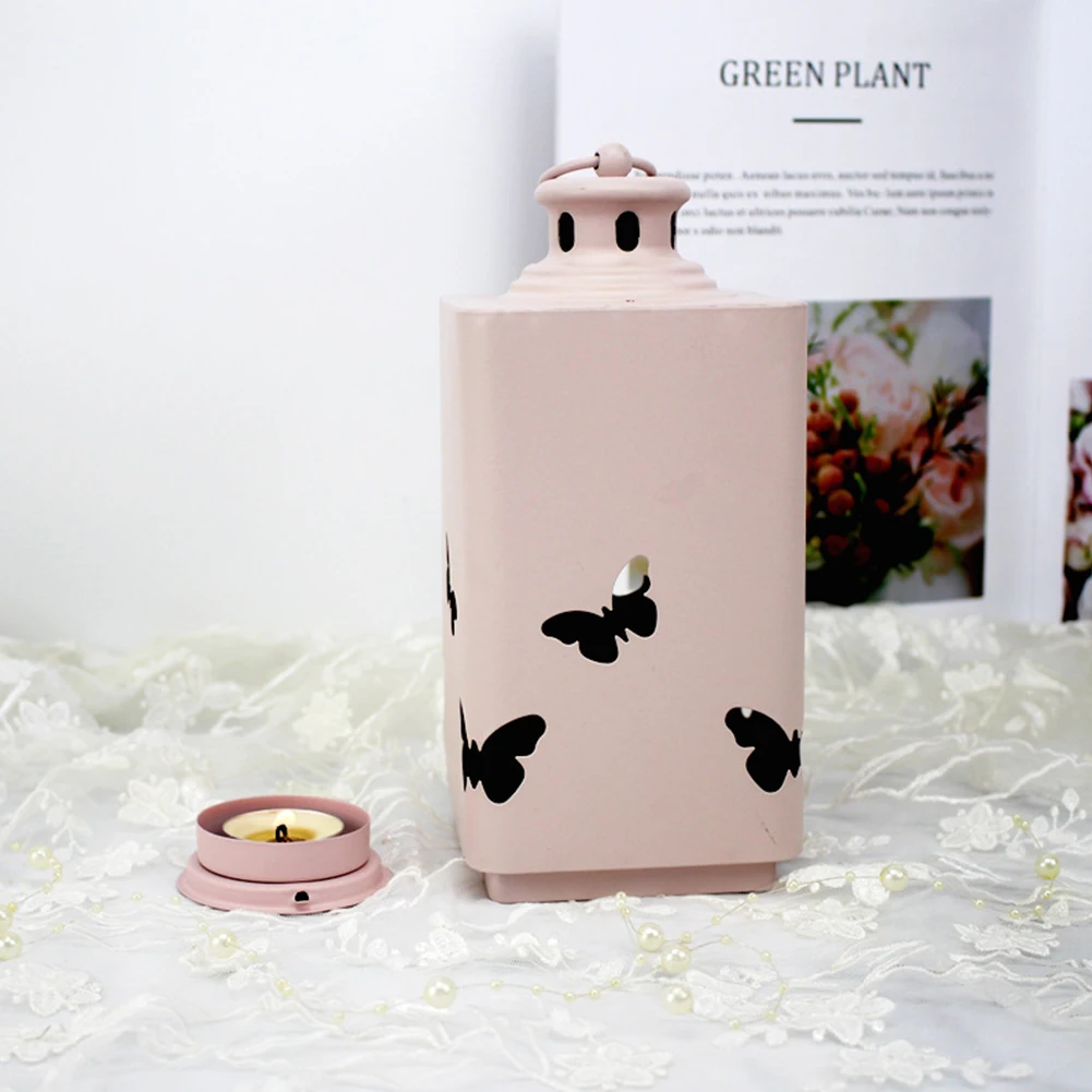 DIY вечерние подсвечник для сада ручной фонарь подсвечник ажурный резной подвесной фестиваль Бабочка Свадебный орнамент