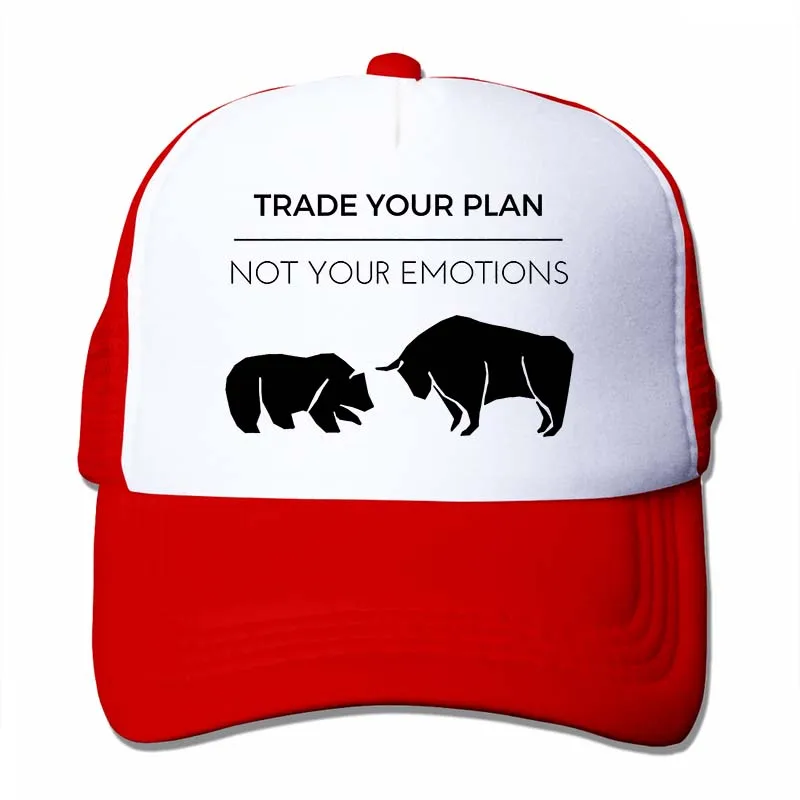 Trade Your Plan, забавная бейсболка на рынке Forex Trader для мужчин и женщин, Кепка для водителя грузовика, модная Регулируемая Кепка - Цвет: 4-Red