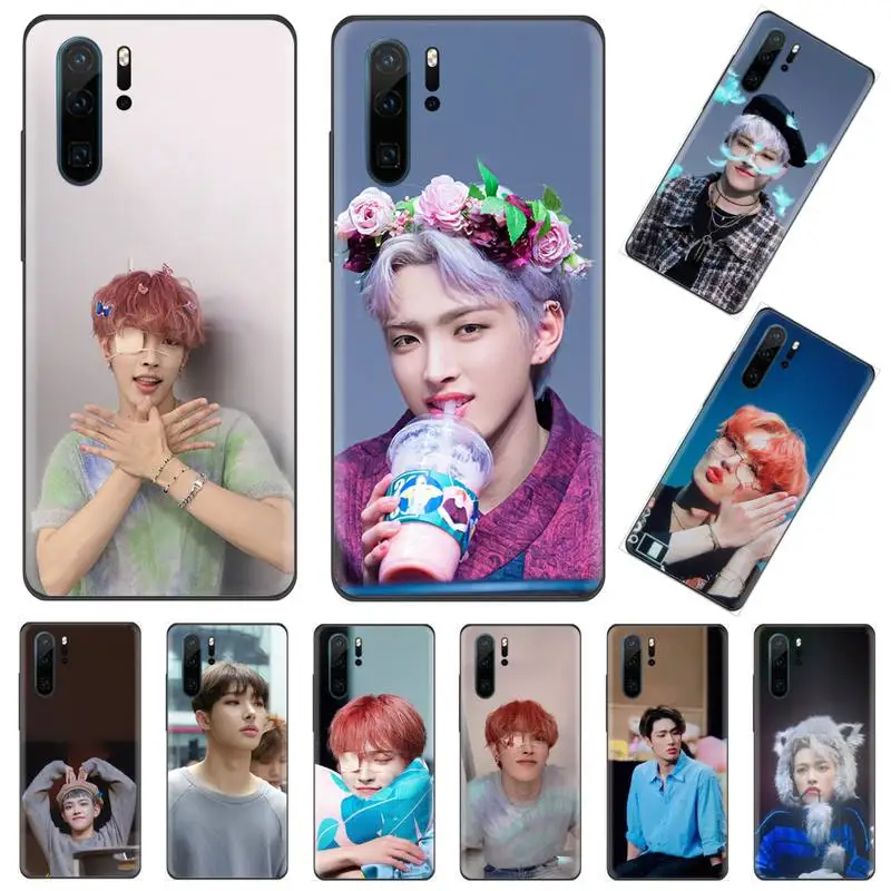 Чехол для мобильного телефона kpop Korea singer boy ateez Black Huawei P9 P10 P20 P30 Pro Lite smart Mate 10 20 Y5 Y6 Y7