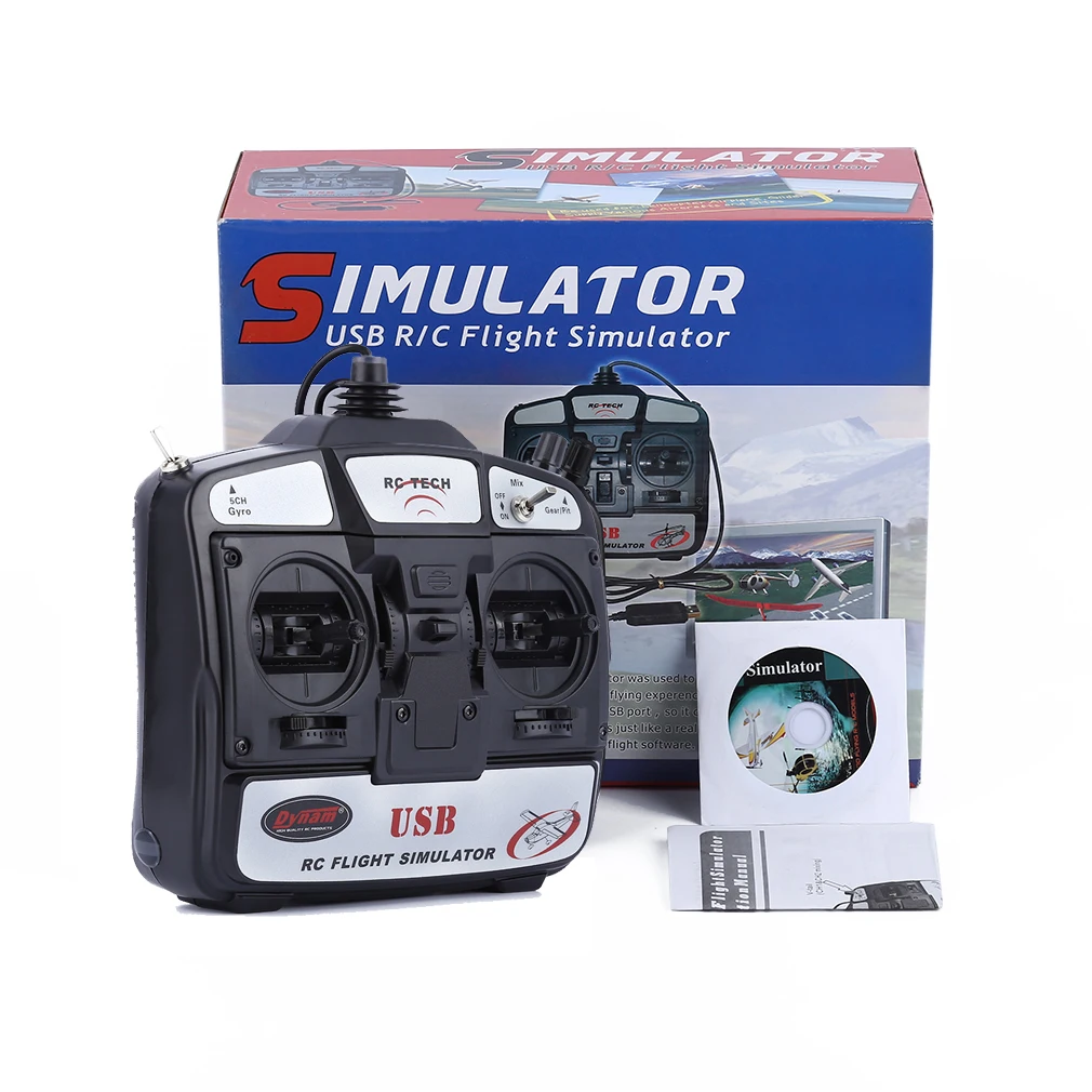 

RC Helicopter USB Flight Simulator 6CH Channel 3D RC helikopter Airplane Flight Simulator + FMS CD Simulator Software