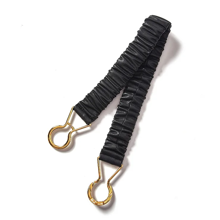 Г. nuevas mujeres negro cuero real cinturones piel de oveja Elastico dorado cobre hebilla vestido cummerbunds fajas y396
