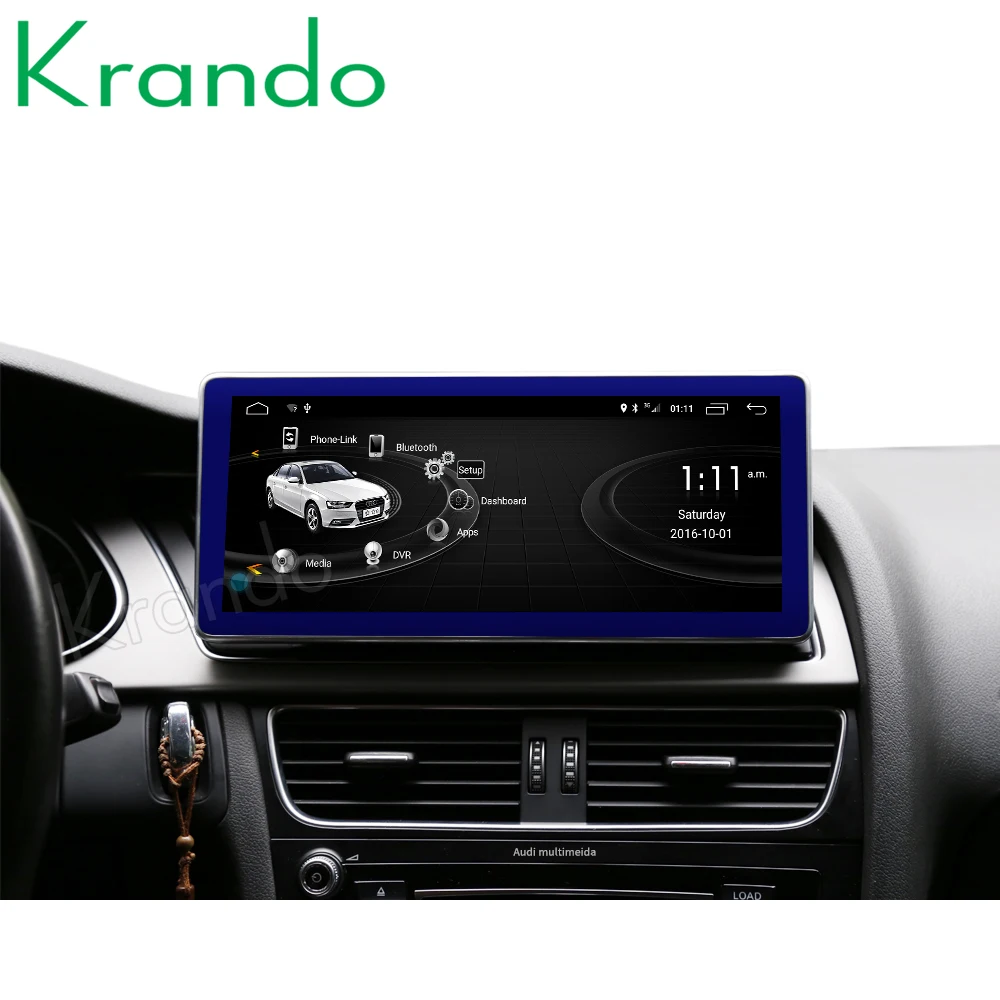 Krando Android 10.0 4G 128G 10.25'' IPS Screen Car Radio Player Navi for Audi A4 A4L A5 2009-2016 Audio GPS Wireless Carplay