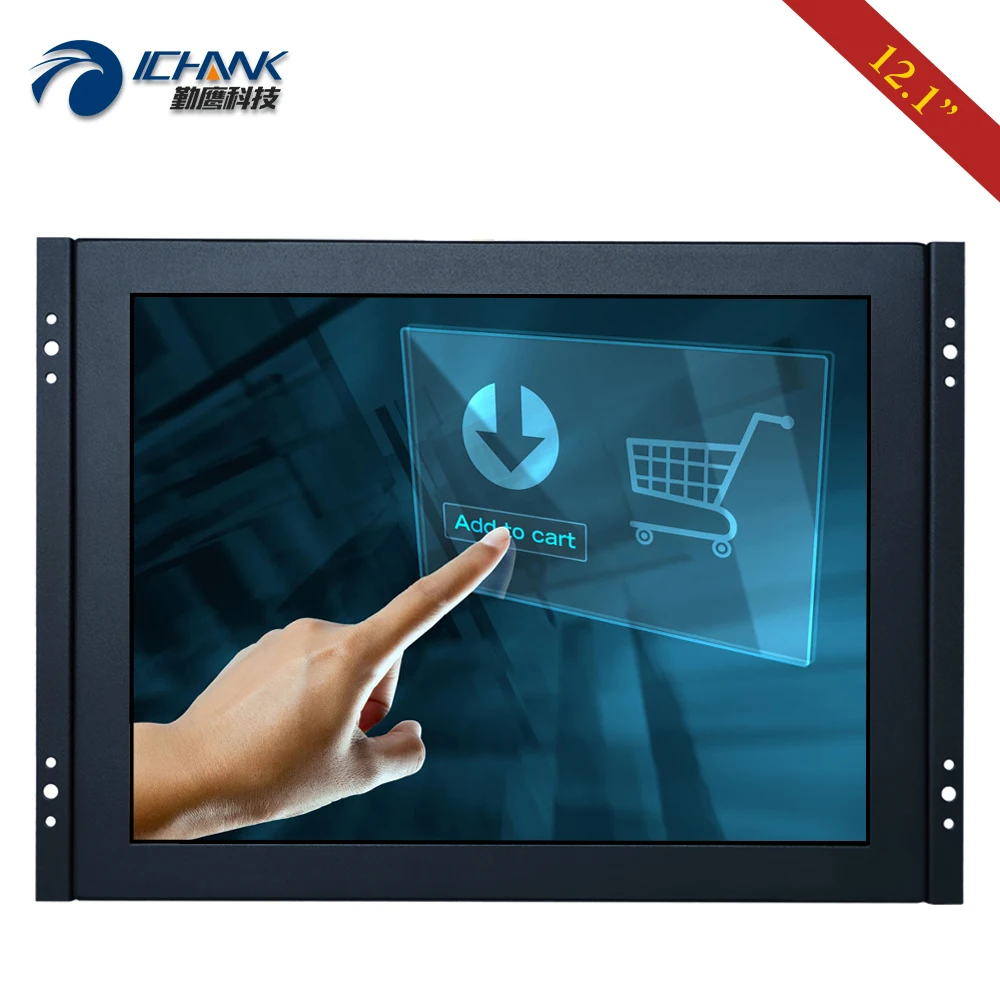 ZK120TC-DUV2/12 дюймов 1024x768 4:3 металлический корпус DVI SVGA USB Встроенный открытый