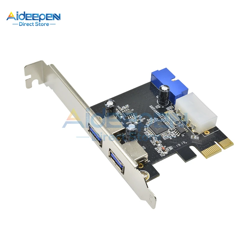 1 шт. PCI Express USB 3,0 2 порта плата адаптера управления с адаптером карты управления 4-Pin& 20 Pin