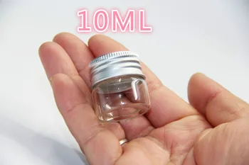 

100PCS 30*30mm 10ml Glass Bottles with Screw Cap Crafts Bottles Jars Wedding Decor Empty Jars Containers Bottles Storage Bottles