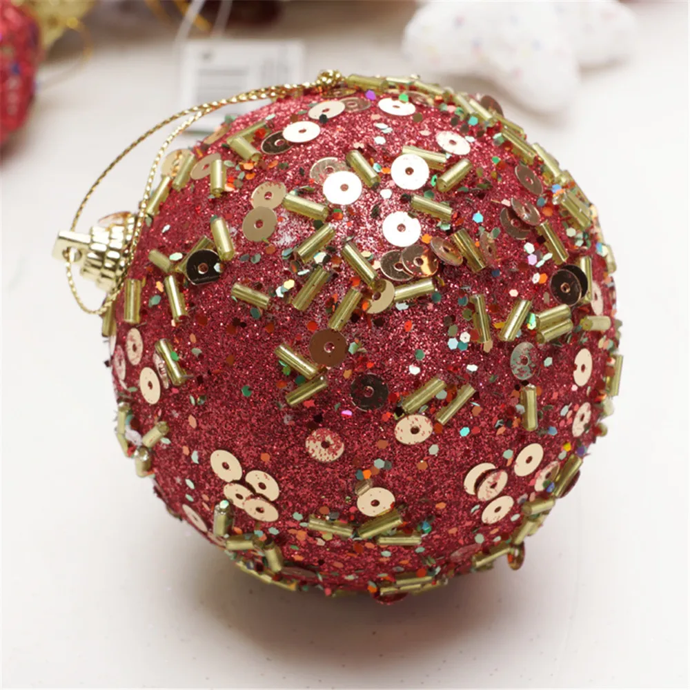 Рождественские блестящие шары со стразами Bolas De Navidad Рождественские елочные украшения Adornos Arbol Navidad Рождественские шары