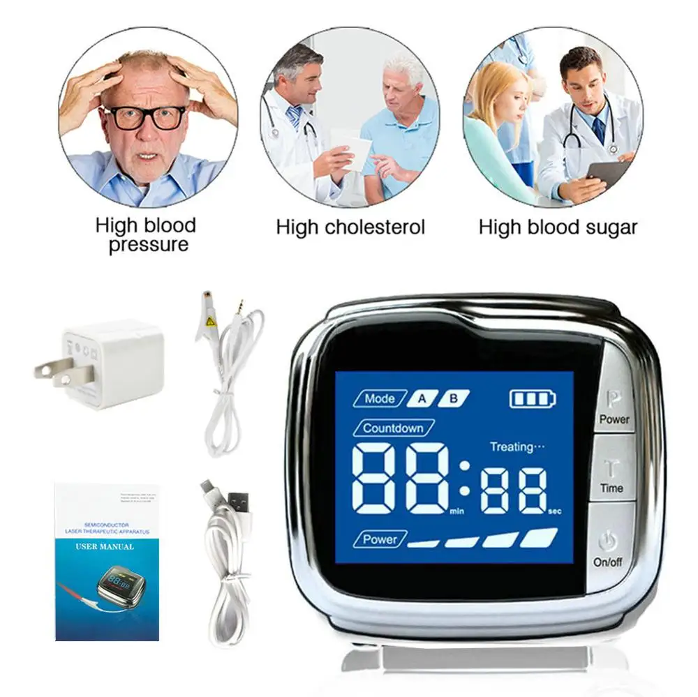 

Laser Watch Tinnitus Laser Treatment Otidis Media Therapy Infrared Laser Type to Cure Hearing Problems with 650nm Red Laser