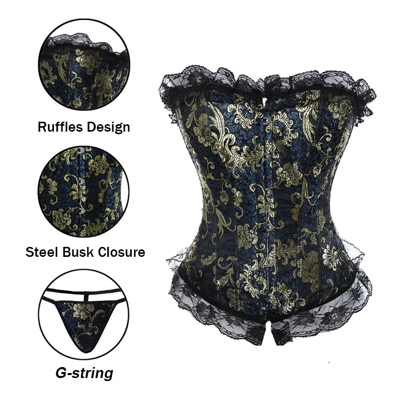Женская одежда Готическая стимпанк плюс размер сексуальные корсеты с косточками на шнуровке бюстье-корсаж корсет для тела S-6XL