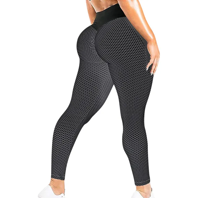 Female High Waist Leggings Ruched Butt 