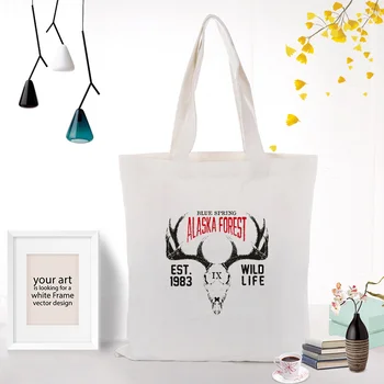

Tote Bag Shopping Bag Canvas Handbag black illustration Text DIY Daily Use Custom Print Logo Eco Reusable Recycle