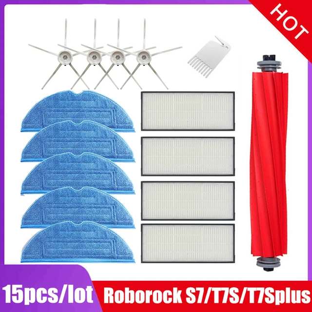 Main Brush Hepa Filter Mop Pad For Xiaomi Roborock S7 S70 S7Max T7S T7S Plus Vacuum Cleaner spare Parts Roborock S7 Accessories Set03