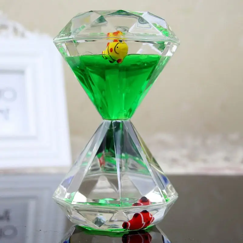 Алмазная форма жидкость движение Bubbler таймер плавающие морские создания детские игрушки