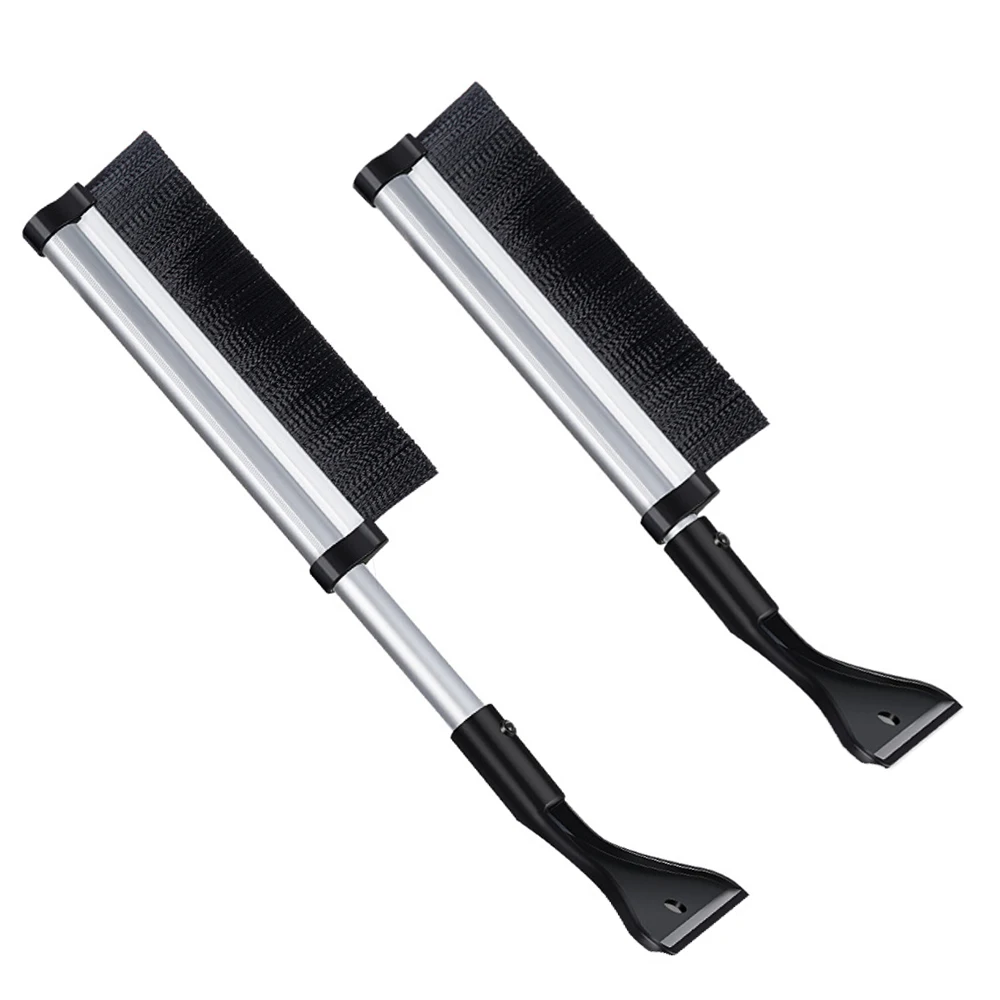 Car Windshield Ice Scraper Auto Glass Snow Shovel Extendable Snow Removal Brush Car Cleaning Brush Winter Ice Removal Tools