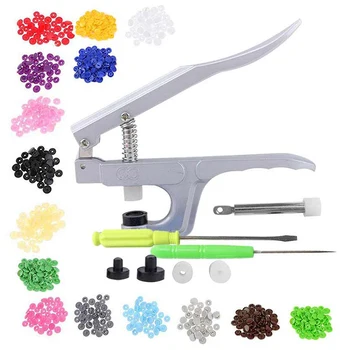 

Colorful Resin Snap Fastener Hand Press Pliers Set T5 Button and Installation Tool Set 24 Colors LBShipping