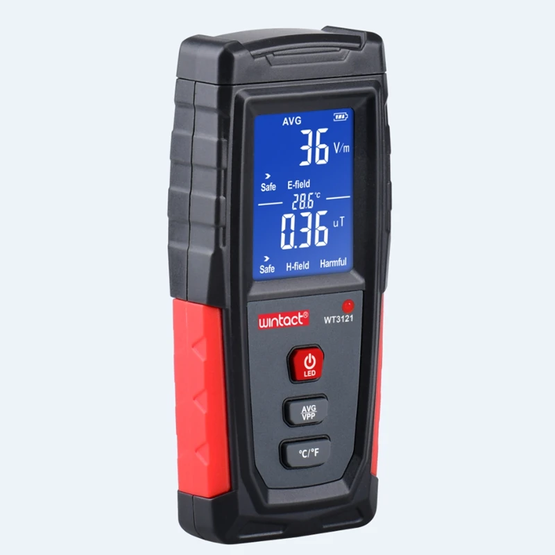 Electromagnetic Field Radiation Detector Tester Rechargeable Portable LCD Counter Emission Dosimeter Phone Computer EMF Meter