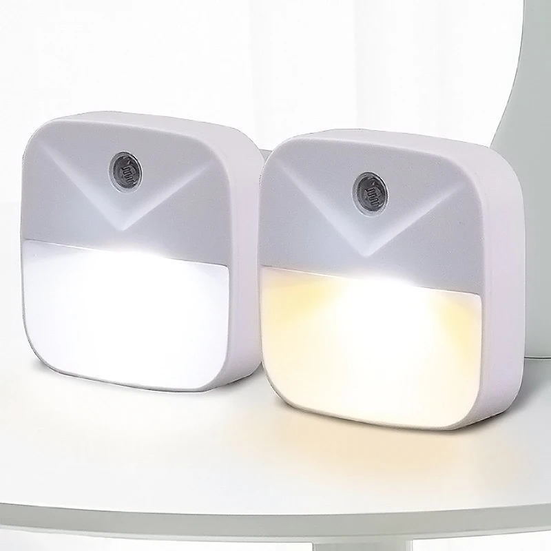 

Light Sensor Control LED Night Light Mini US Plug Novelty Square Bedroom lamp wc toilet light Colorful Lights bulbs