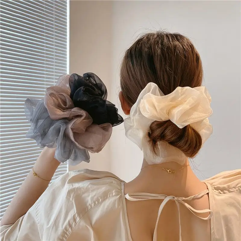 1PCS Popular Scrunchies Telephone Wire Gum For Ladies Elastic Hair Band Rope Candy Colored Bracelet Ponytail Scrunchy Girl Women crocodile hair clips