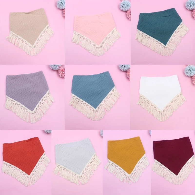 

10 Цвета Регулируемый новорожденных треугольный Платочек-слюнявчик хлопковое газовое детское нагрудник малыша мальчиков и девочек прокладочная салфетка шарф на праздник в честь рождения ребенка;