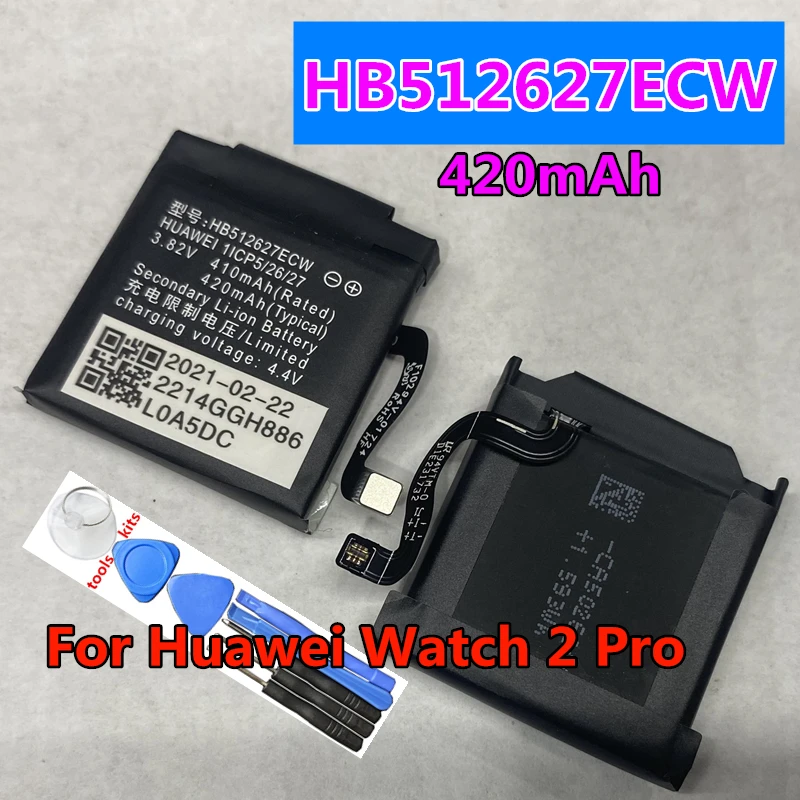 Новый оригинальный аккумулятор 420 мАч HB512627ECW для Huawei Watch 2 Pro 4G EO-DLXXU Porsche дизайн GT