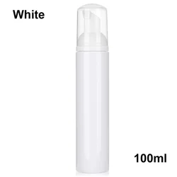 Plastic Foaming Bottle Dispenser for Soap, Shampoo, Lotion, and Shower Gel (100ml white)