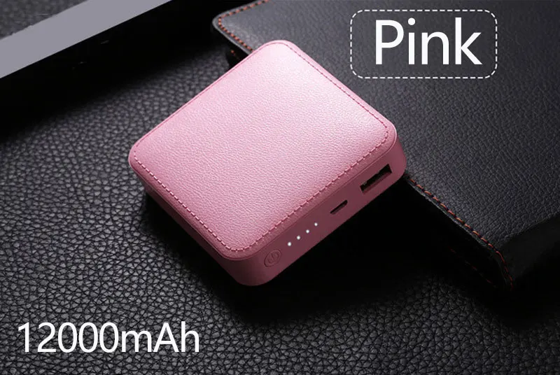4500 мАч 8000 мАч 12000 мАч портативное зарядное устройство мини банк питания быстрая зарядка повербанк Внешняя батарея банк питания для смартфонов - Цвет: 12000mah Pink