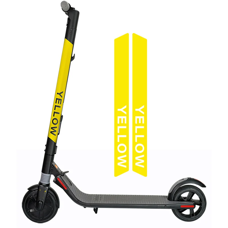 MTB дорожный велосипед Светоотражающие наклейки для Ninebot ES1/2/3/4 Электрический скутер украшения инструменты велосипеда Запчасти аксессуары для скейтборда - Цвет: Цвет: желтый