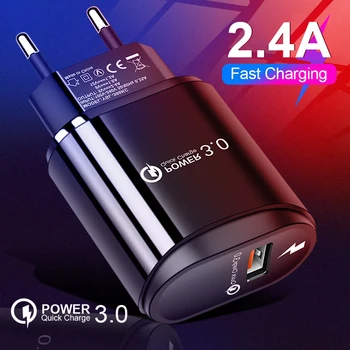 

Mini Quick Charge 3.0 USB Charger QC 3.0 Safe & Fast Charging 2.4A EU USA Plug Wall Charger Adapter For Xiaomi Huawei Smartphone